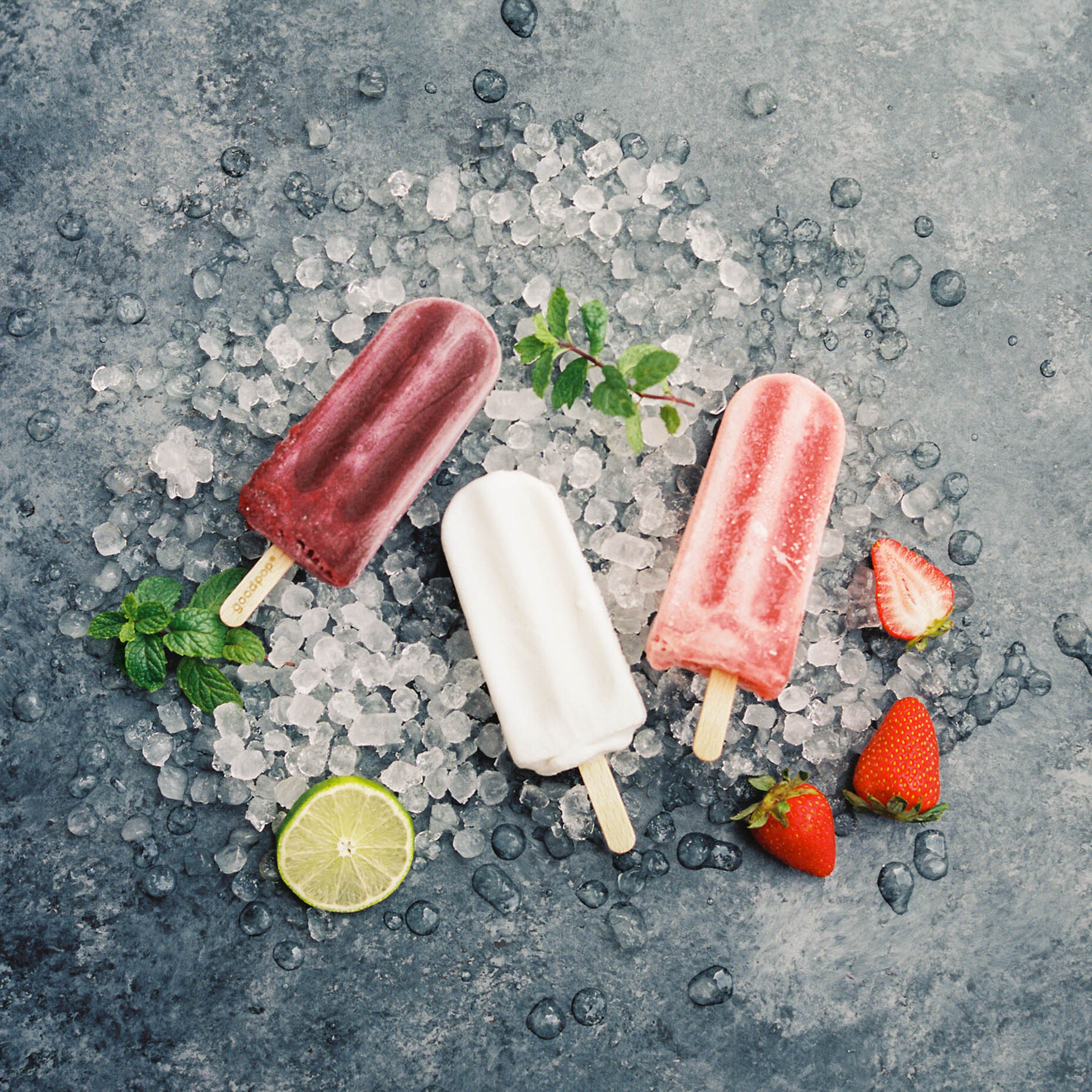 organic popsicles food photography