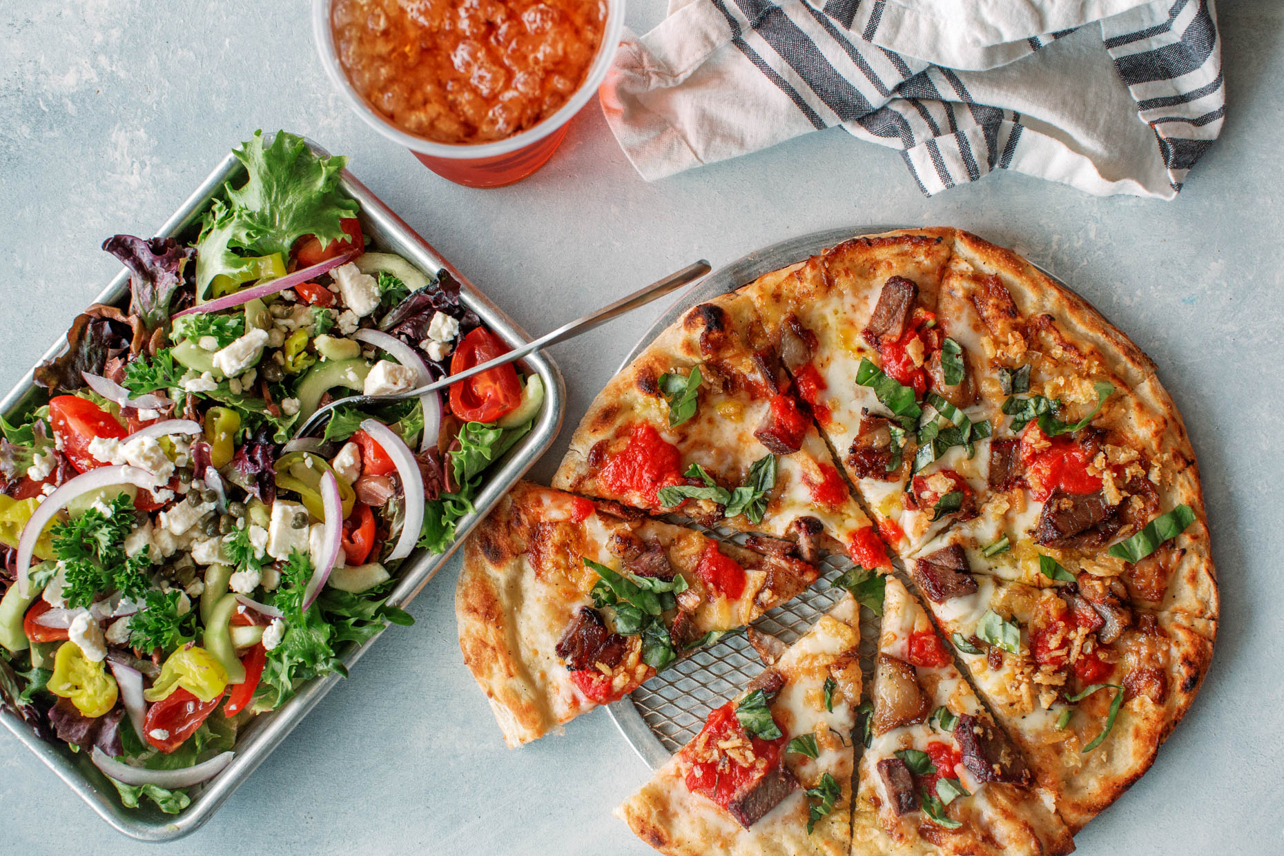 food photography for local pizza restaurant