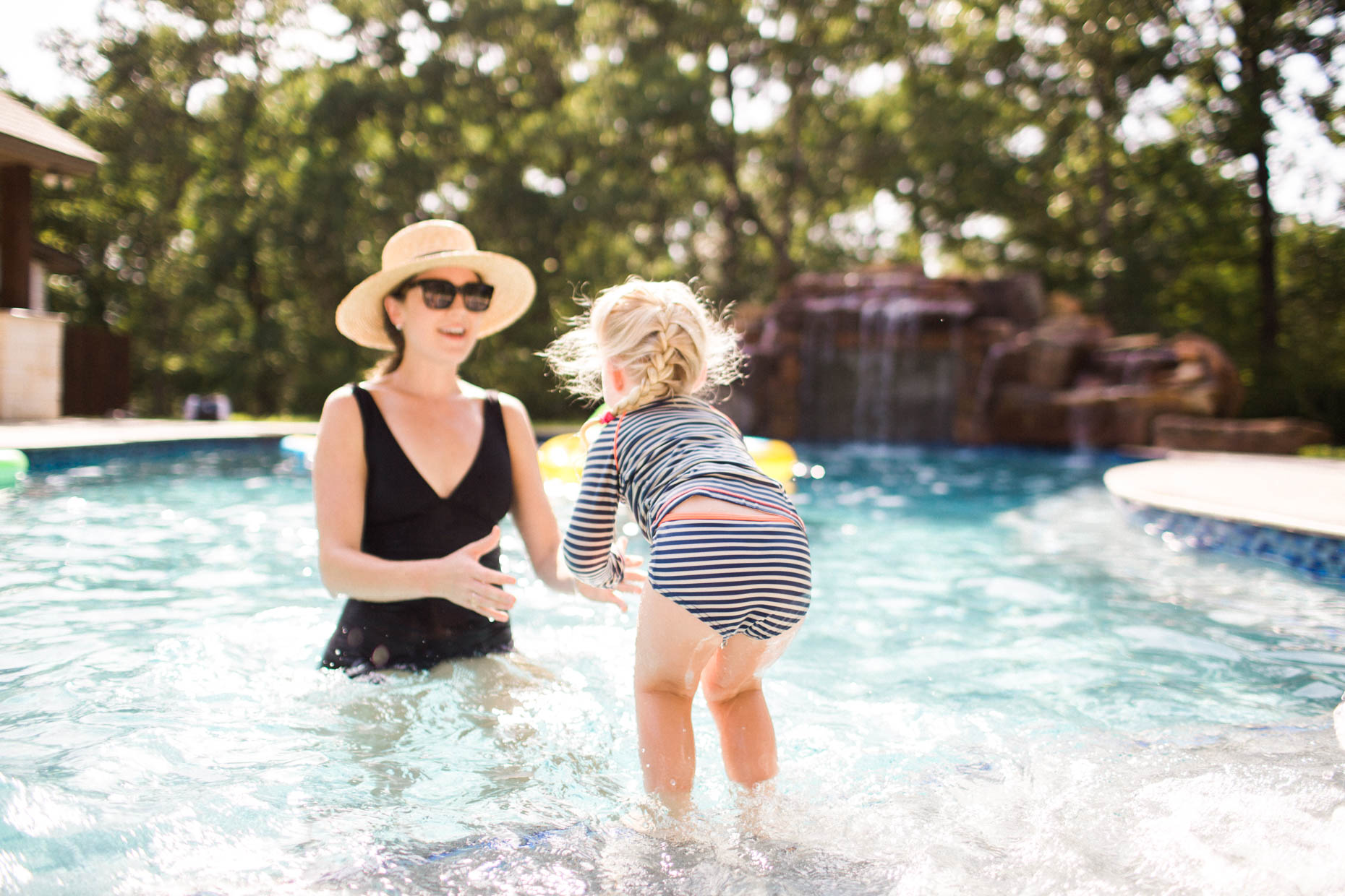 natural branding images for a swimming pool company