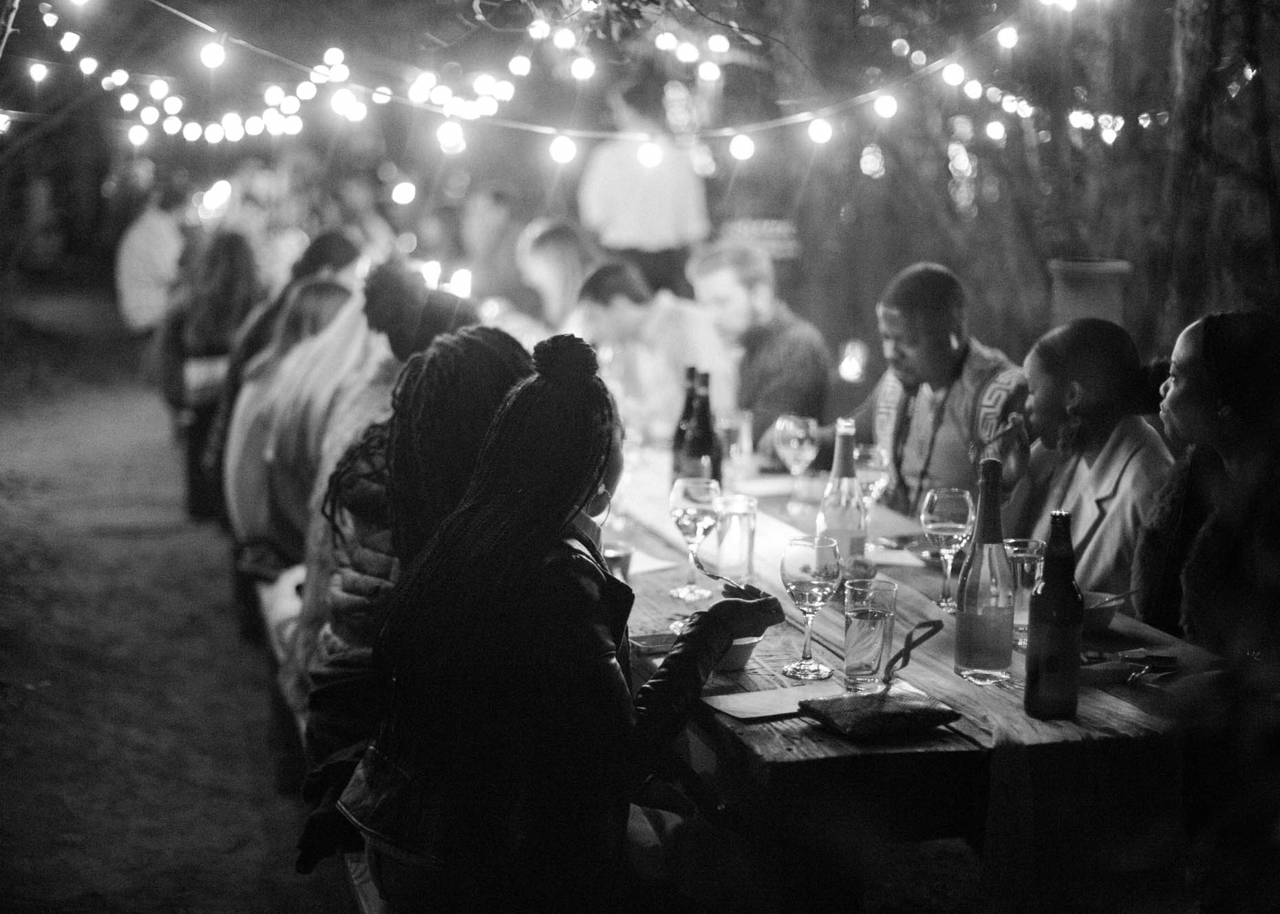 evening outdoor dining experience