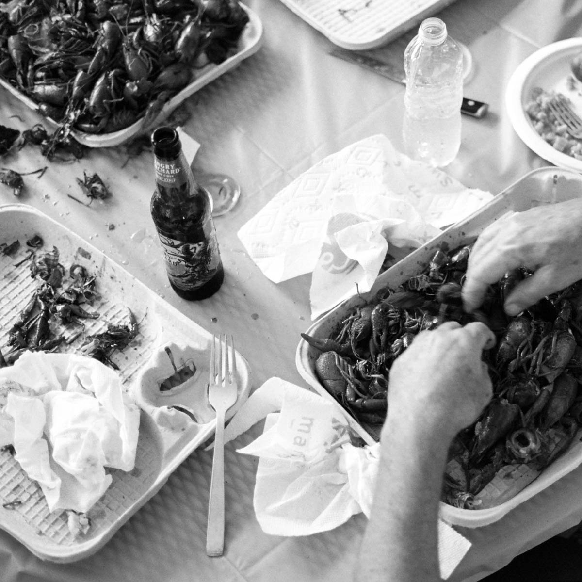 black and white photographs of small texas town culture crawfish cajun